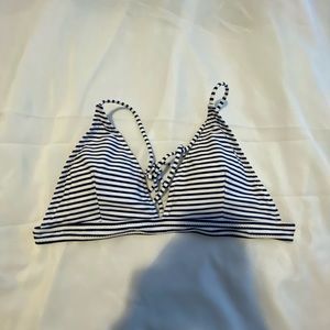 Navy and white stripped bikini top with matching bottoms! (On my page)